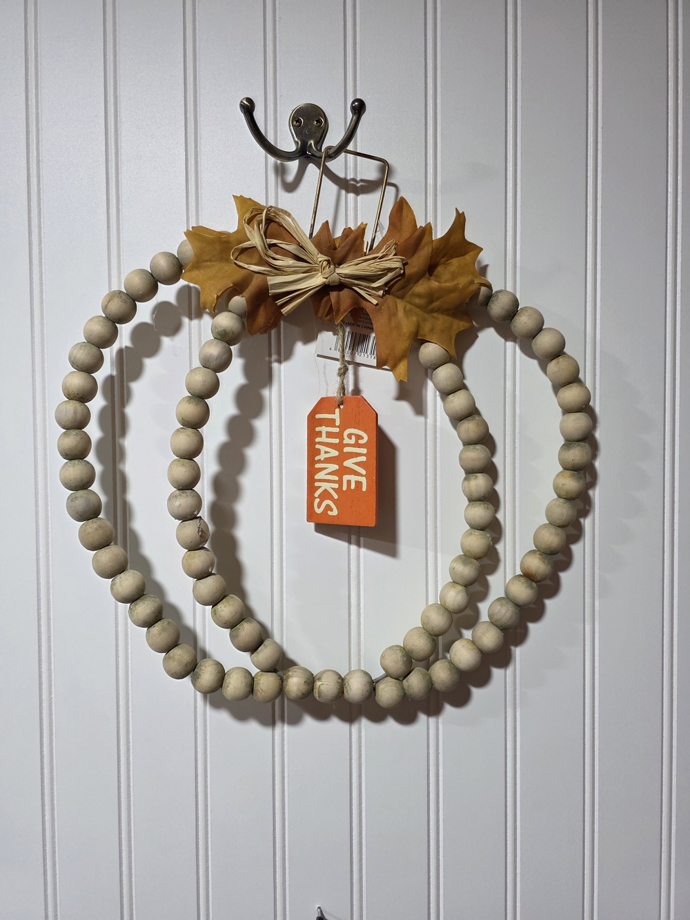 Fall Wooden Bead Wreath